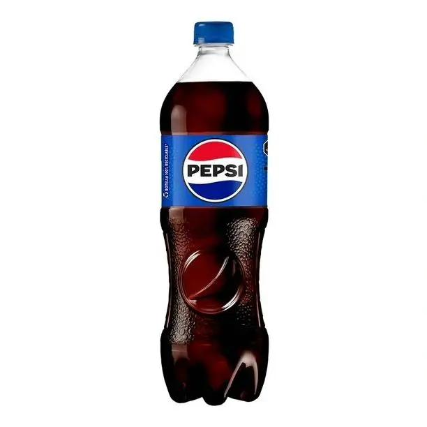 Pepsi bottle with blue label