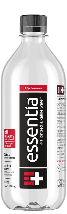 Ionized alkaline water bottle, Essentia