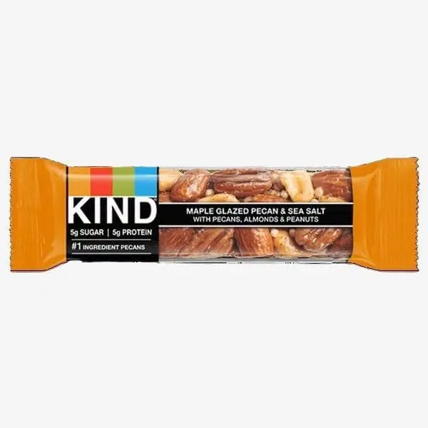 Maple glazed nut bar packaging