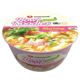 Nongshim savory shrimp noodles packaging
