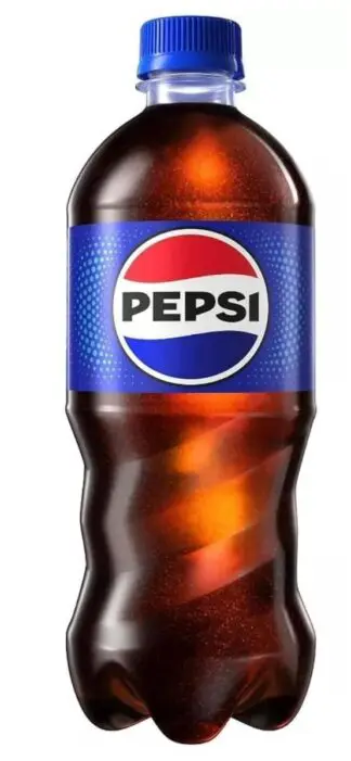 Pepsi bottle with blue cap