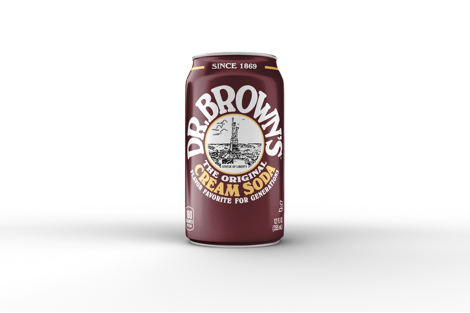 Dr. Brown's soda on black background