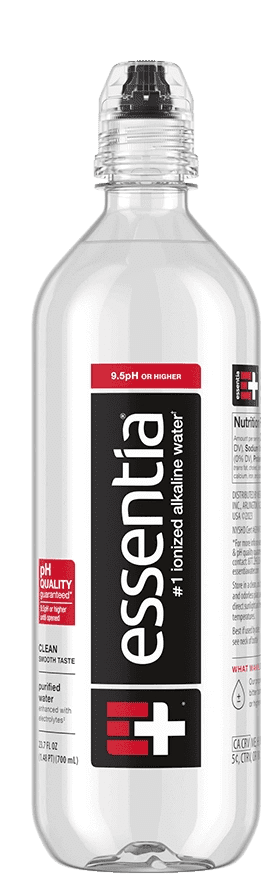 Ionized alkaline water bottle, Essentia brand