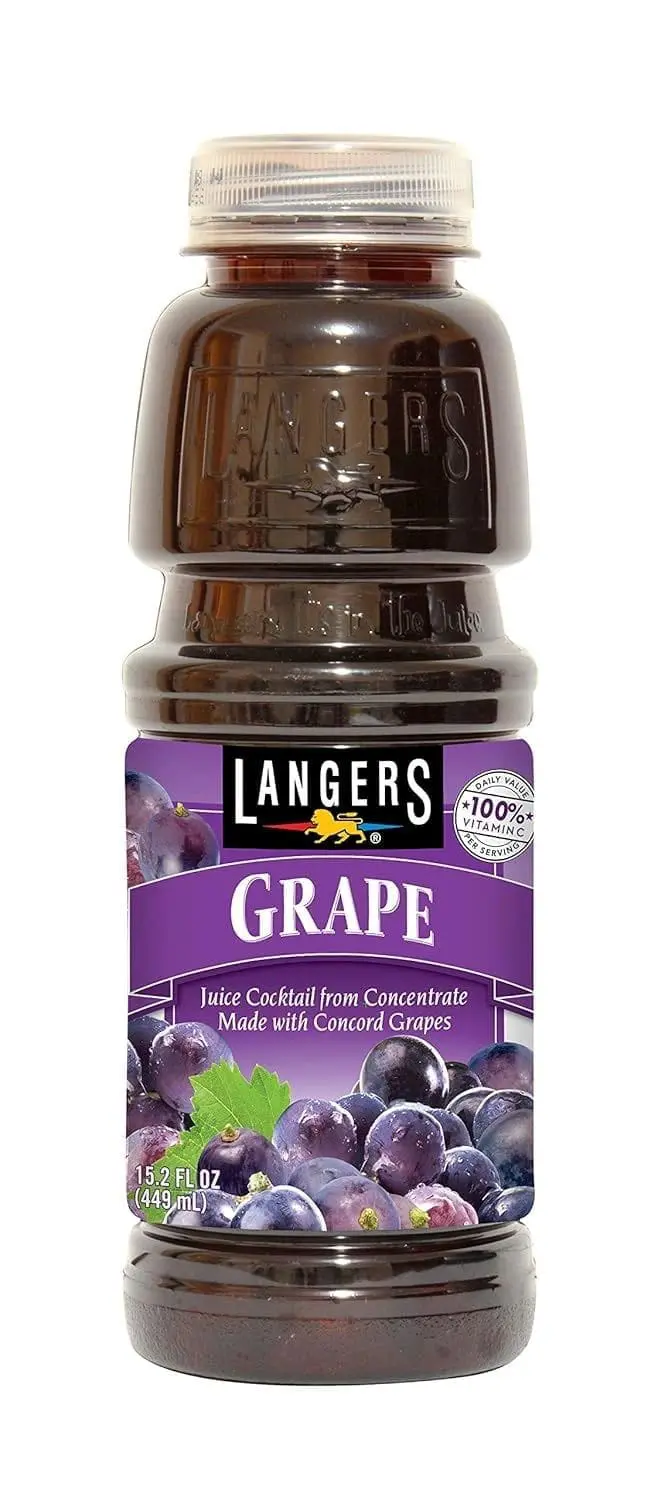 Bottle of grape juice with grape images