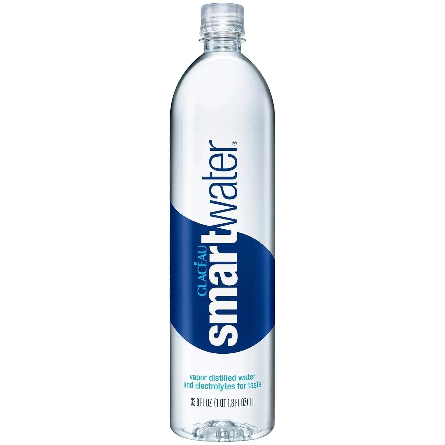 Smartwater bottle with blue label