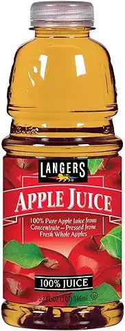 100% pure apple juice packaging