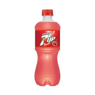 Cherry 7UP bottle with red label