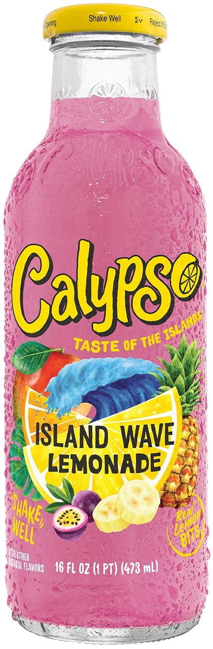 Pink Calypso bottle with tropical lemonade