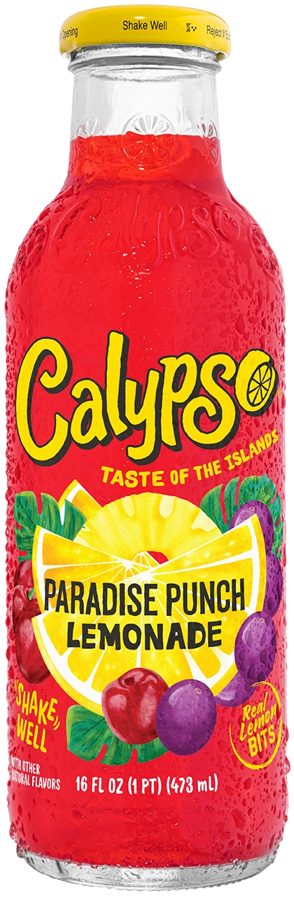 Fruity lemonade with vibrant label design