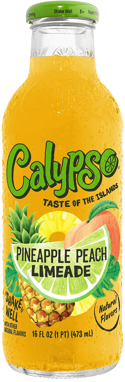 Pineapple and peach flavored limeade beverage