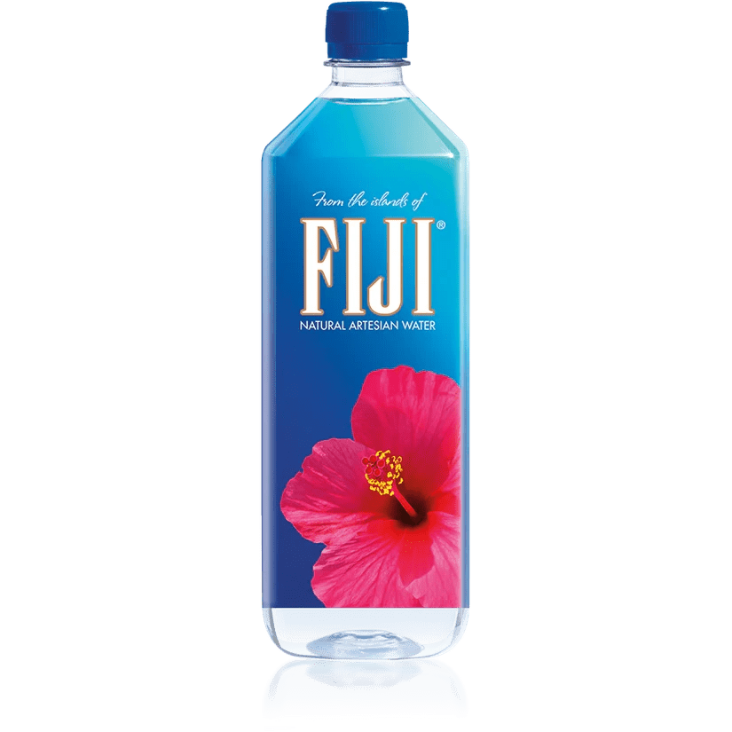 Artesian water bottle featuring pink flower
