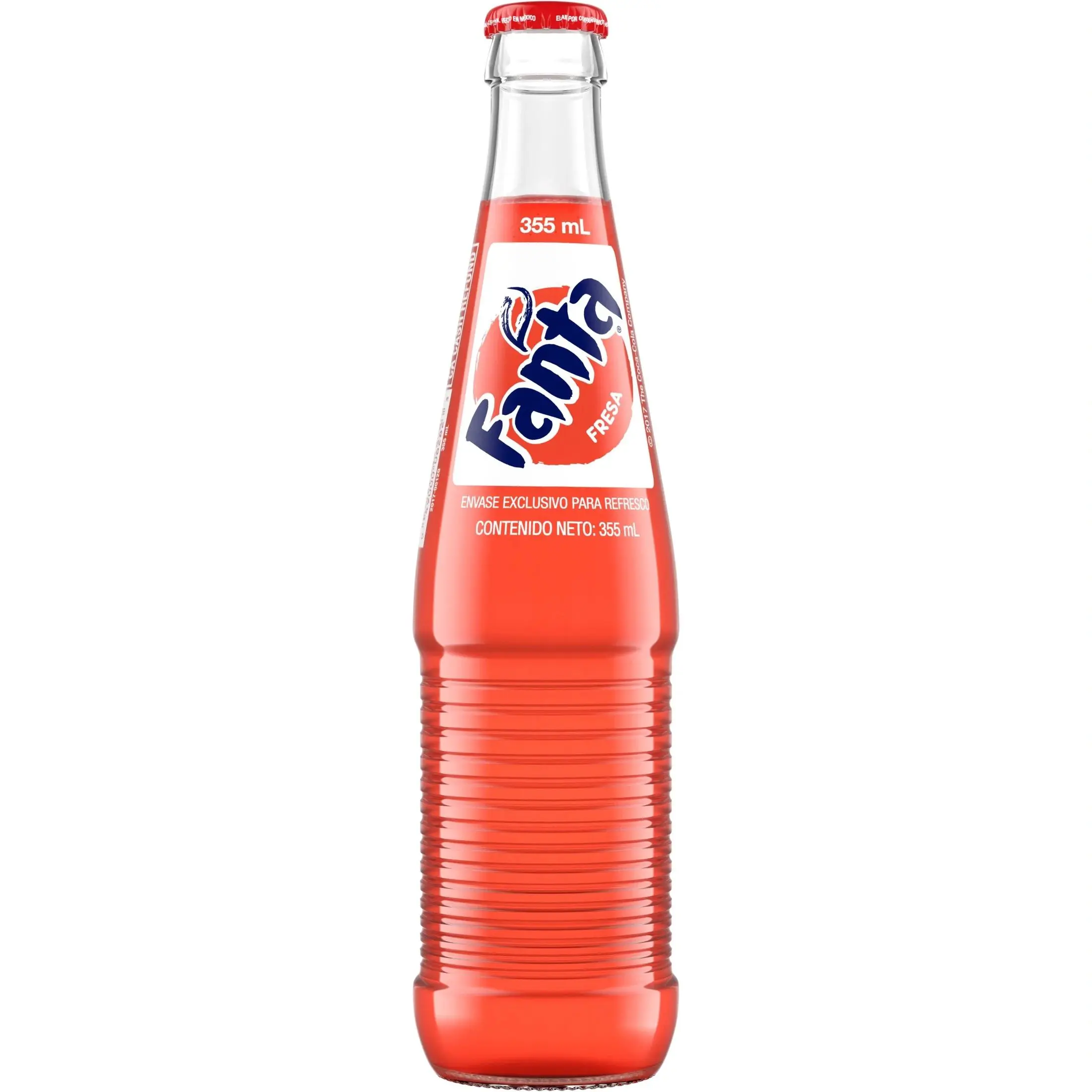 Fanta strawberry soda glass bottle
