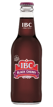 IBC Black Cherry soda bottle