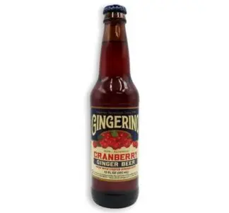 Non-alcoholic cranberry ginger beer