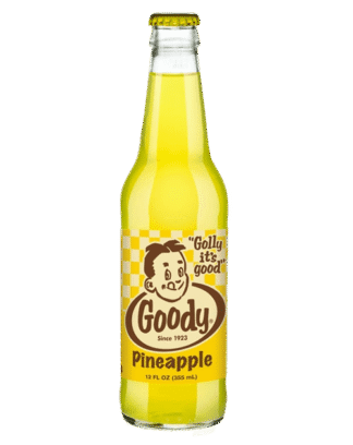 Retro-style yellow soda bottle design