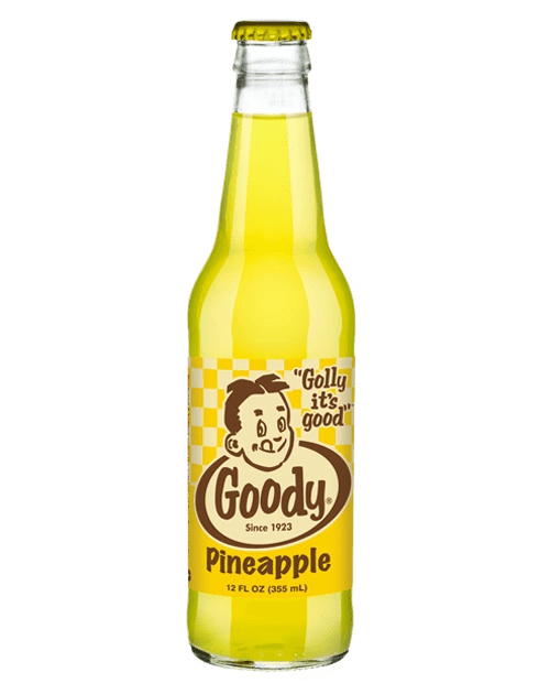 Retro-style yellow soda bottle design
