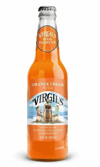 Virgil's orange cream soda, glass bottle