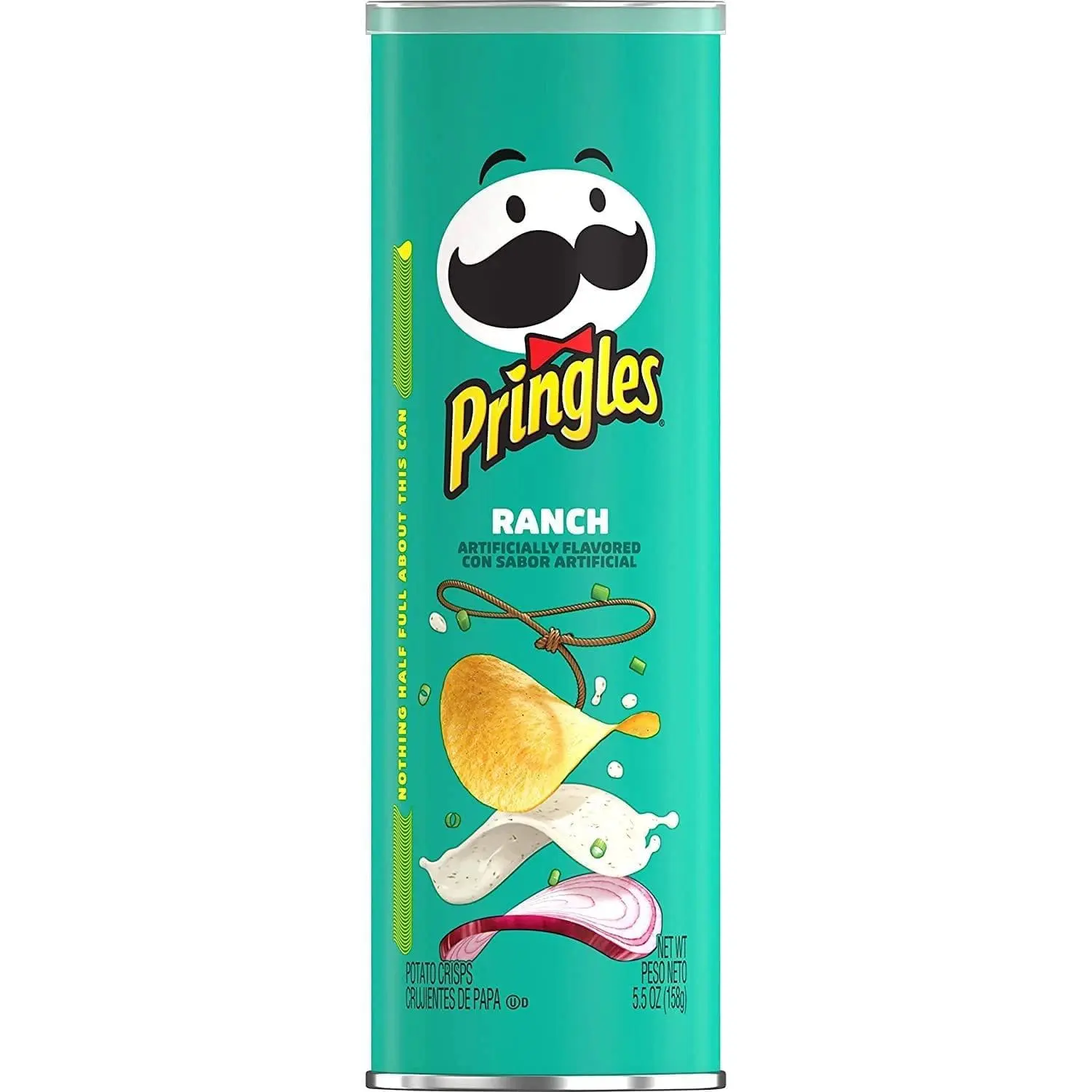 Pringles ranch flavor teal snack tube