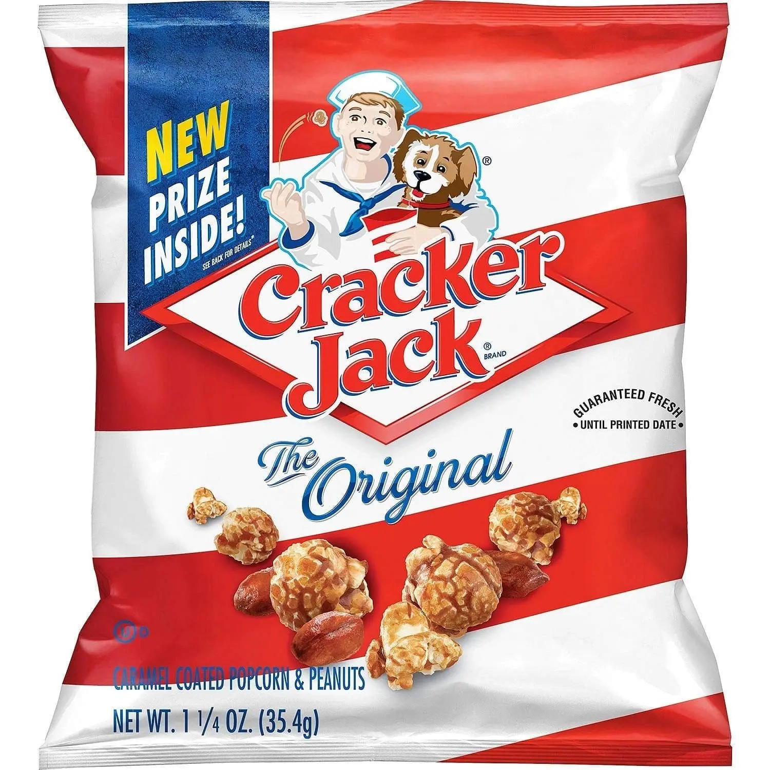 Cracker Jack snack bag with caramel popcorn
