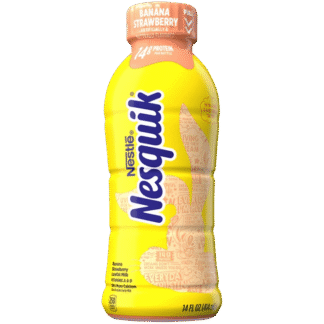 Yellow Nesquik drink with protein