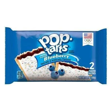 Two-pack blueberry Pop-Tarts wrapper