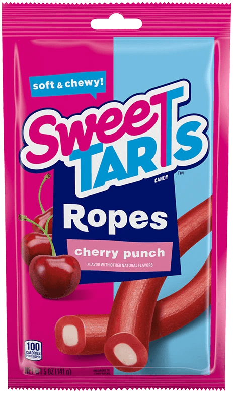 Soft and chewy cherry-flavored ropes
