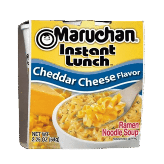 Ramen noodle soup cheddar packaging