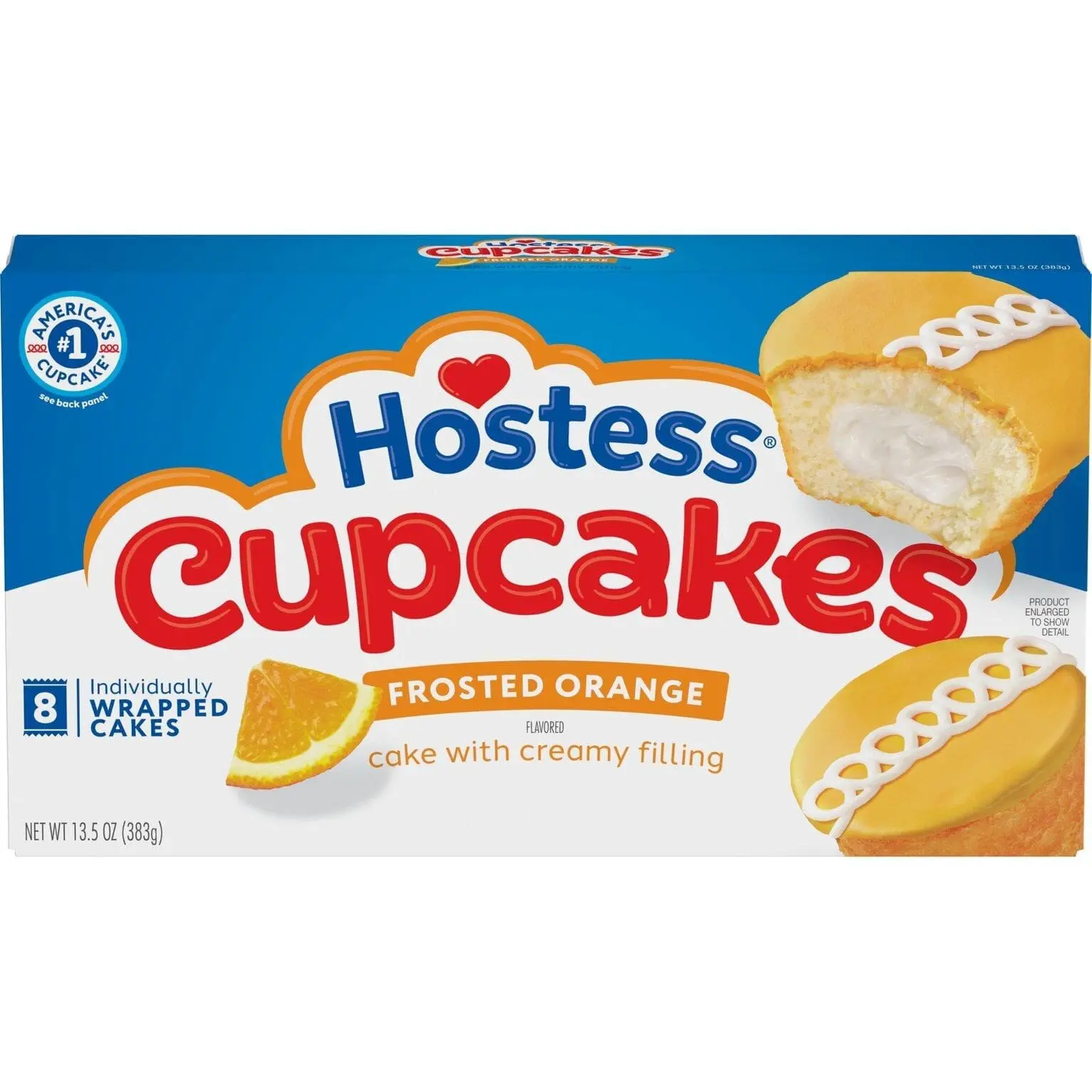 Hostess Frosted Orange Cupcakes box