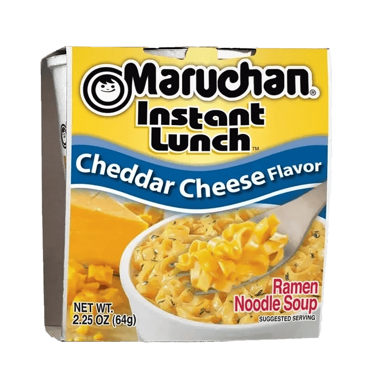 Ramen noodle soup cheddar packaging