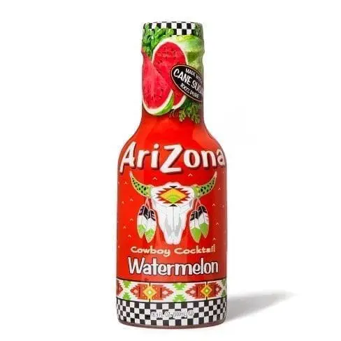 Watermelon flavor Arizona drink packaging