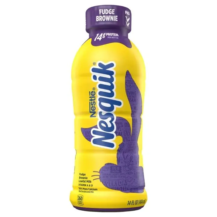 Chocolate flavored protein shake bottle design
