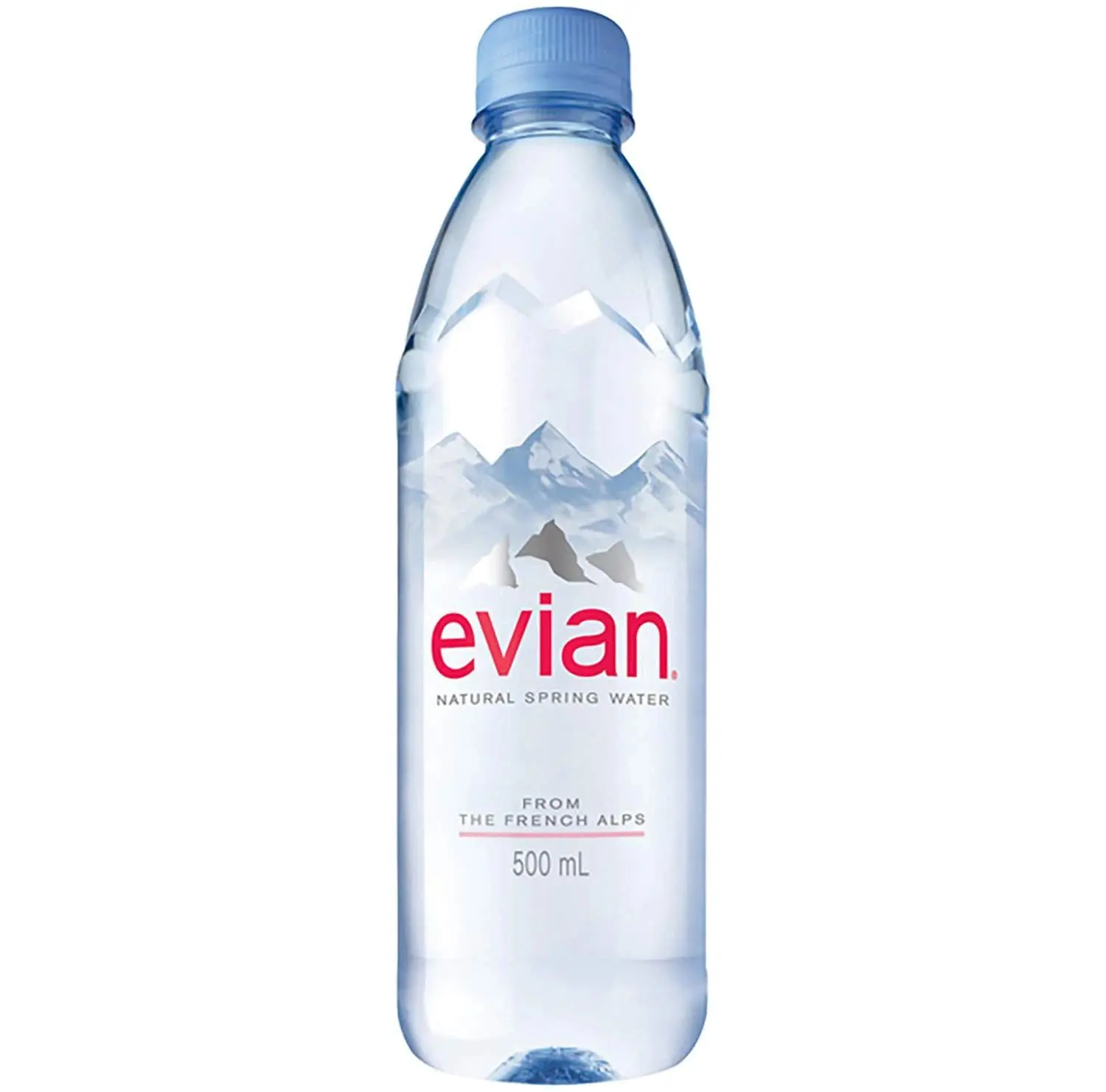 500ml Evian natural spring water bottle