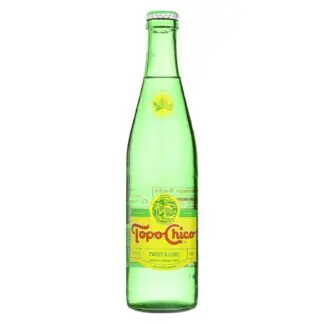 Sparkling water with lime twist