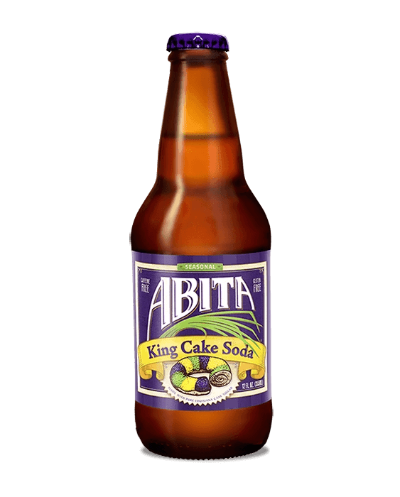 Abita King Cake soda bottle