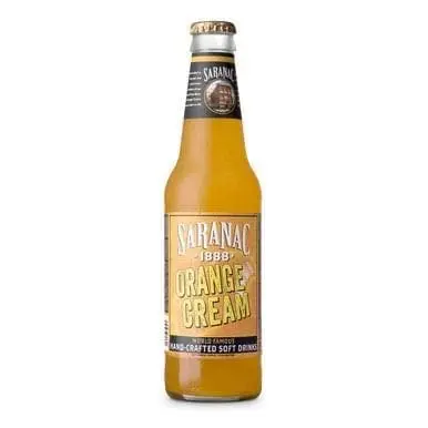 Saranac Orange Cream soda bottle