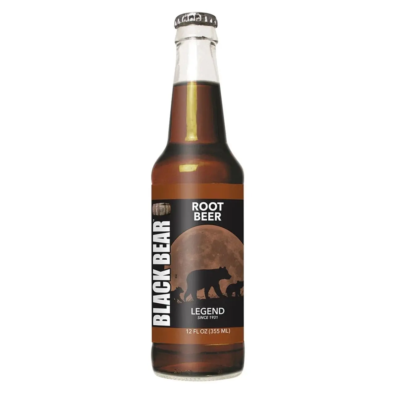 Black Bear beverage with moon design