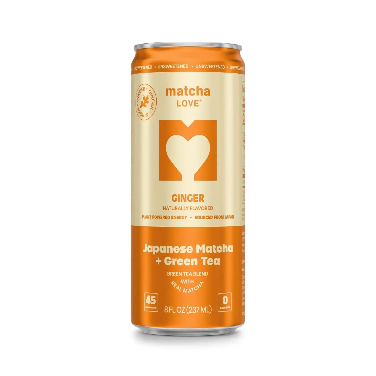 Ginger matcha green tea can