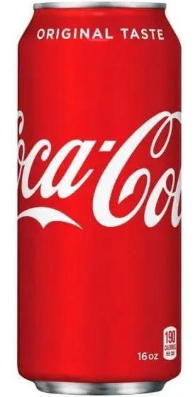 Classic red Coca-Cola soda can