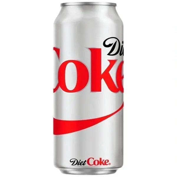 Diet Coke can on white background