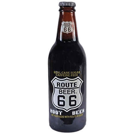 Vintage-style root beer bottle