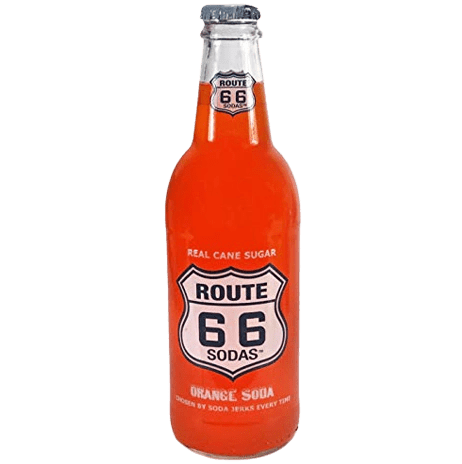 Vintage-style orange soda drink