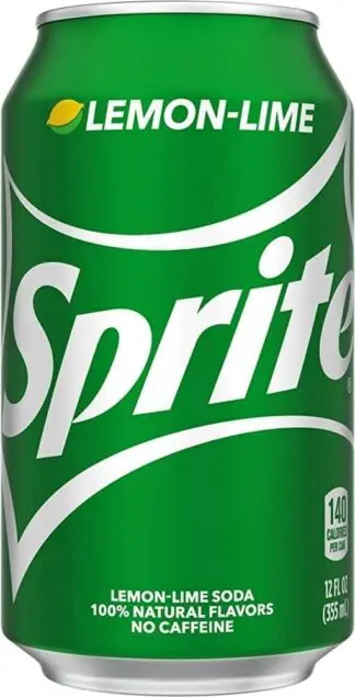 Sprite soda can with green design