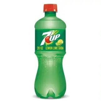 Lemon-lime flavored 20 oz soda bottle