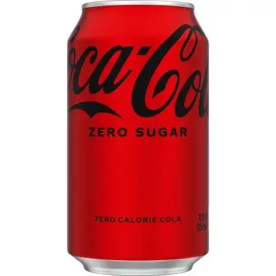 Red Coca-Cola Zero Sugar can