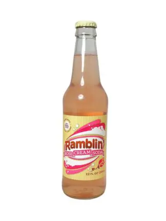 Bottle of rose cream soda