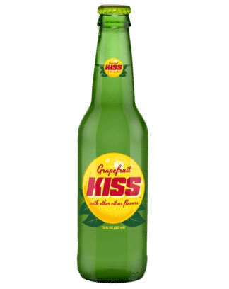Refreshing citrus-flavored beverage bottle