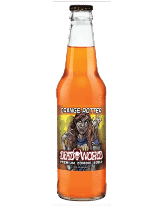 Premium zombie soda with orange flavor