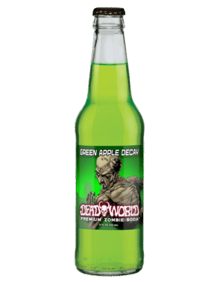 Green apple zombie soda bottle