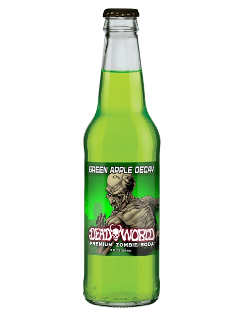 Green apple zombie soda bottle
