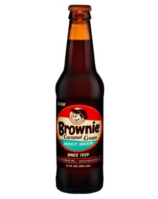 Vintage root beer bottle design.